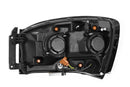 AlphaRex 06-08 Dodge Ram 1500HD LUXX LED Projector Headlights Plank Style Alpha Blk w/Seq Signal/DRL-3