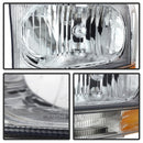 xTune Ford F250/350/450 Superduty 99-04 Crystal Headlights w/ Bumper Lights HD-JH-FF25099-AM-C-7
