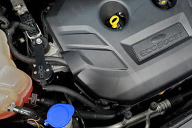 J&L 13-19 Ford Fusion 2.0L EcoBoost Passenger Side Oil Separator 3.0 - Black Anodized - 0