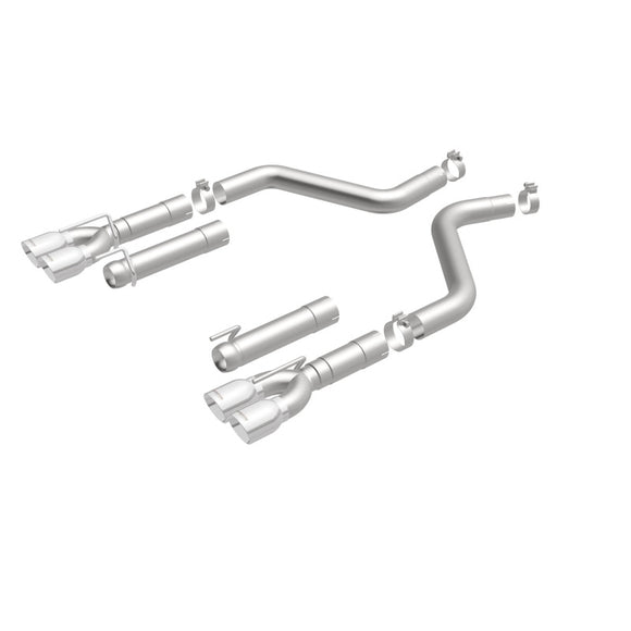 MagnaFlow Axle-Back, SS, 3in, Quad Split Rear 3.5 Tips 2015 Dodge Challenger incl SRT Hellcat