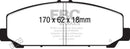 EBC 06-07 Infiniti QX56 5.6 (Akebono) Yellowstuff Front Brake Pads-5