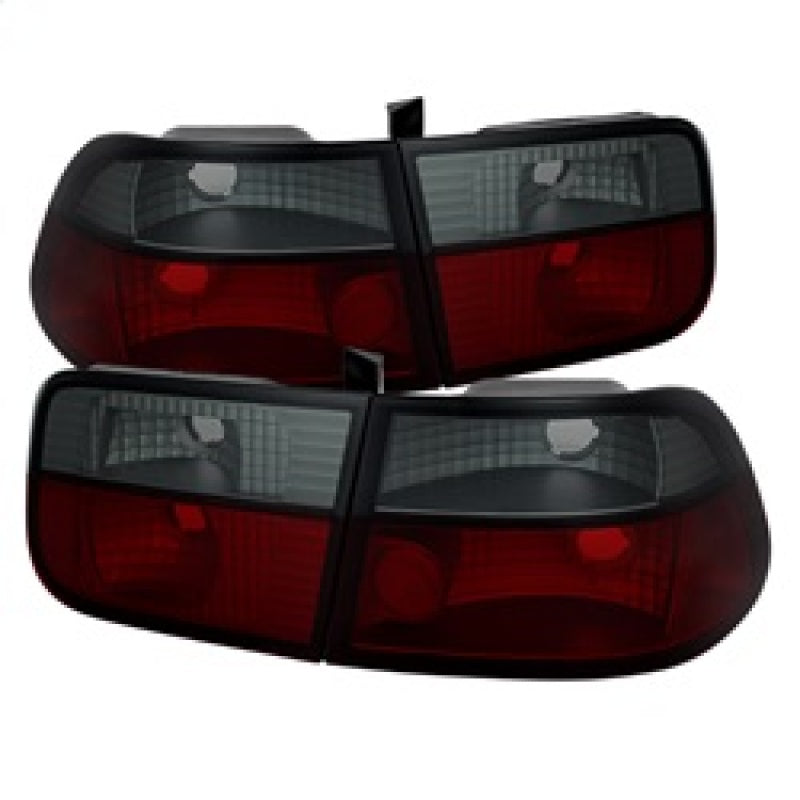 Spyder Honda Civic 96-00 2Dr Crystal Tail Lights Red Smoke ALT-YD-HC96-2D-CRY-RS - 0