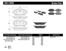 StopTech Performance 07-09 Mini Cooper/Cooper S Rear Brake Pads - 0