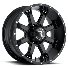 Raceline 991B Assault 16x8in / 8x170 BP / 0mm Offset / 125.2mm Bore - Satin Black Wheel