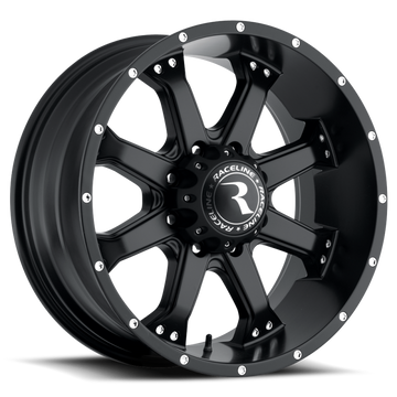 Raceline 991B Assault 17x9in / 8x165.1 BP / -12mm Offset / 125.2mm Bore - Satin Black Wheel
