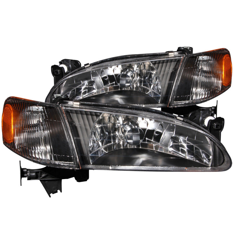 ANZO 1998-2000 Toyota Corolla Crystal Headlights Black - 0