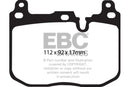 EBC 14+ BMW M3 3.0 Twin Turbo (F80) Redstuff Front Brake Pads-4