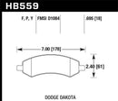 Hawk 06-16 Dodge RAM 1500 / 06-10 Mitsubishi Raider Super Duty Front Brake Pads-4