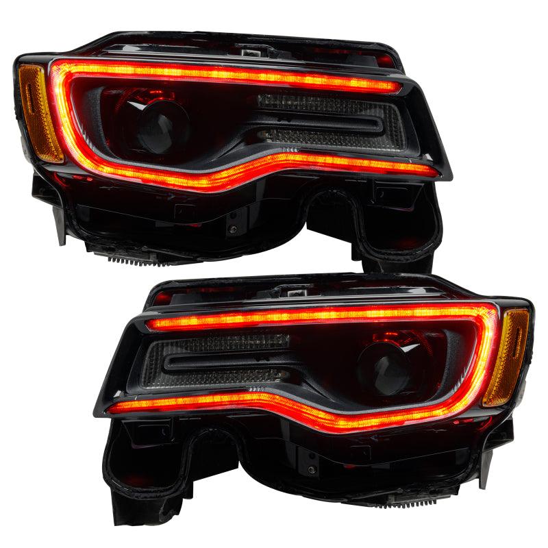 Oracle 14-21 Jeep Grand Cherokee Dynamic Headlight DRL Upgrade Kit - ColorSHIFT - Dynamic