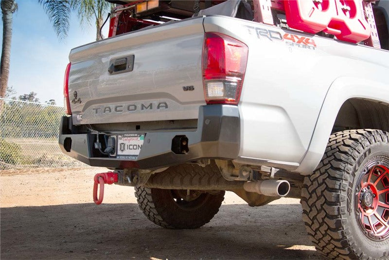 ICON 2016+ Toyota Tacoma Rear Impact Bumper - 0