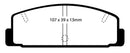 EBC 03-04 Mazda Protege 2.0 Turbo (Mazdaspeed) Redstuff Rear Brake Pads-5