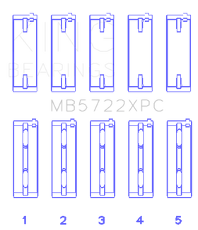King Engine Bearings 2007+ Mitsubishi 4B11T EVO X Coated Performance Main Bearing Set - Size STD - 0