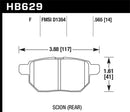 Hawk 08-15 Scion xB HPS 5.0 Rear Brake Pads-3