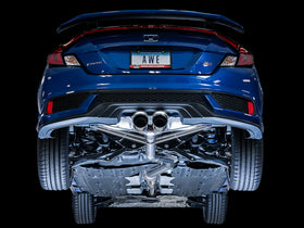 AWE Tuning 2016+ Honda Civic Si Track Edition Exhaust w/Front Pipe & Dual Chrome Silver Tips - 0