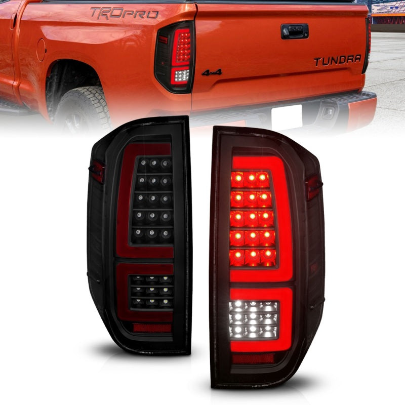 ANZO 2014-2021 Toyota Tundra LED Taillights Black Housing/Smoke Lens - 0