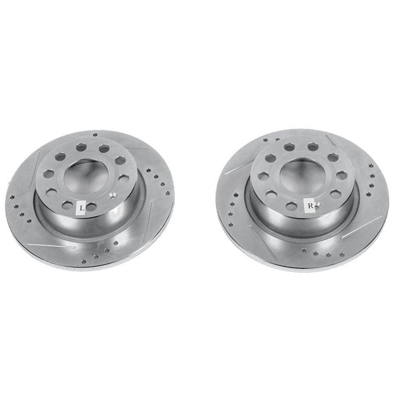 Power Stop 2016 Volkswagen Eos Front or Rear Evolution Drilled & Slotted Rotors - Pair - 0