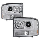 Spyder 99-04 Ford F-250 Super Duty Light Bar Projector Headlights - Chrome (PRO-YD-FF25099V2-LB-C)-1