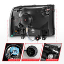 ANZO 99-04 Ford F250/F350/F450/Excursion (excl. 99) Crystal Headlights - w/ Light Bar Black Housing-4