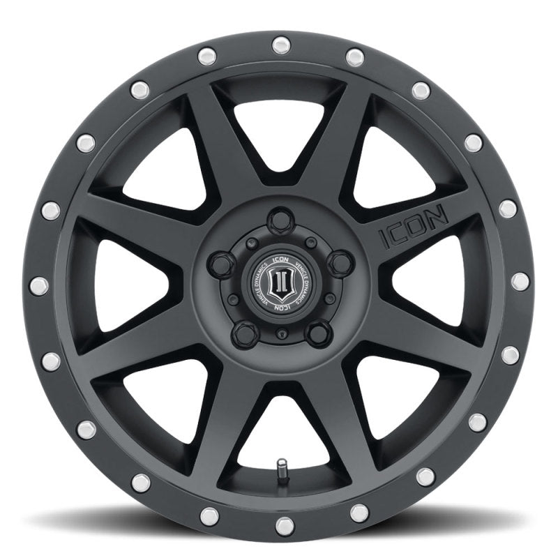 ICON Rebound 17x8.5 5x4.5 0mm Offset 4.75in BS 71.5mm Bore Satin Black Wheel - 0