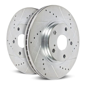 Power Stop 18-19 Jeep Wrangler Front Evolution Drilled & Slotted Rotors - Pair - 0