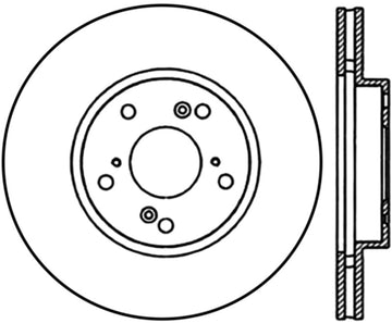 StopTech 06-08 Civic GX / 02-04 CR-V / 98-02 Honda Accord V6 / 03-07 Accord 4 cyl/V6 MT Slotted & D - 0