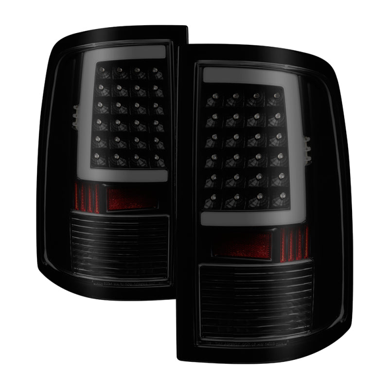 xTune 09-18 Dodge Ram 1500 LED Tail Lights - Black Smoke (ALT-ON-DR09-LBLED-BSM) - 0