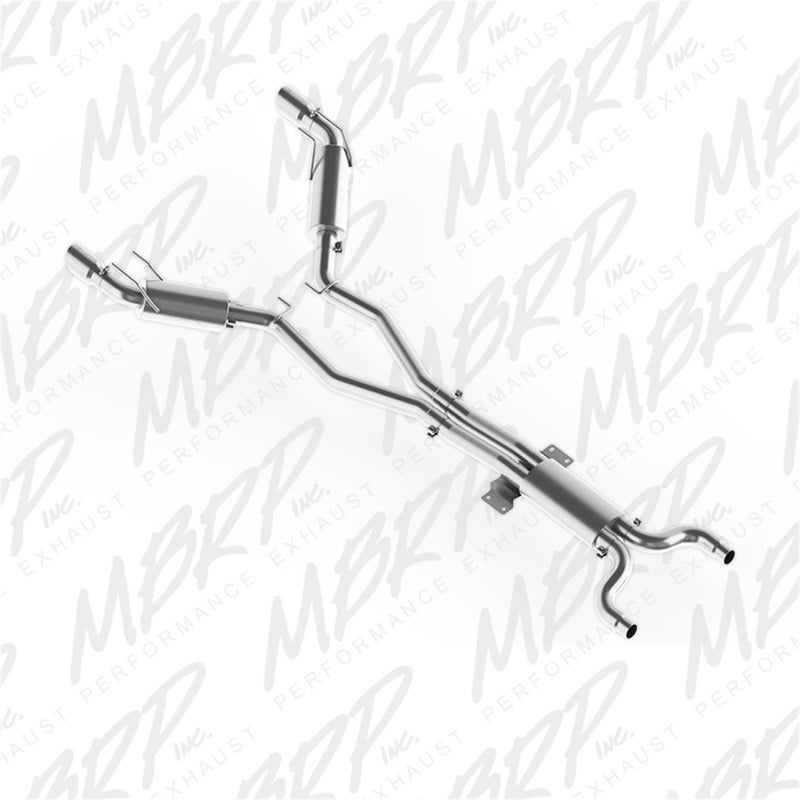 MBRP 2010 Chev Camaro V8 6.2L Automatic (L99) 3 Dual Cat Back Round Tips T409 - 0