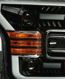 AlphaRex 15-17 Ford F-150 PRO-Series Proj Headlights Plank Style Gloss Blk w/Activ Light/Seq Signal-3