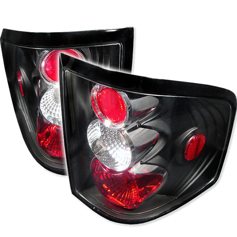 Spyder Ford F150 Flareside 04-08 Euro Style Tail Lights Black ALT-YD-FF15004FS-BK - 0