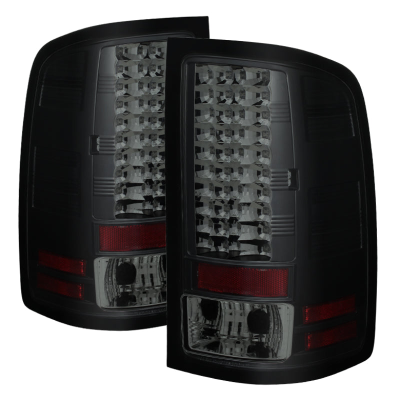 Spyder GMC Sierra 07-13 (Not 3500 Dually 4 Rear Wheels)LED Tail Lights Blk Smke ALT-YD-GS07-LED-BSM - 0