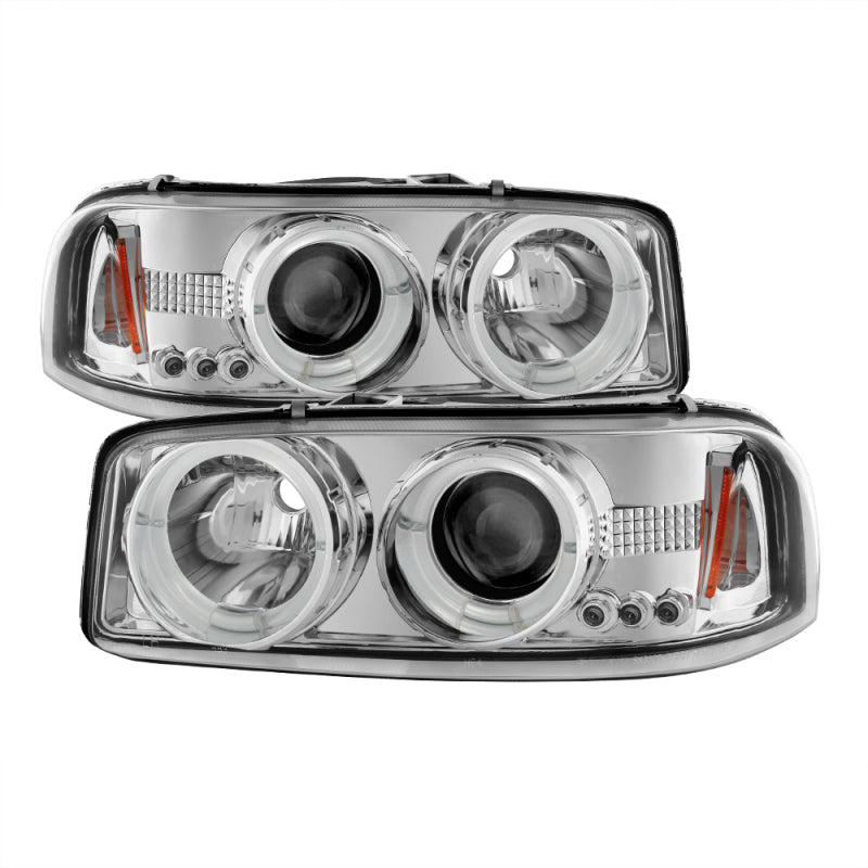 Spyder GMC Sierra 1500/2500/3500 99-06 Projector Headlights LED Halo LED Chrome PRO-YD-CDE00-HL-C - 0