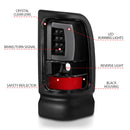 ANZO 1994-2001 Dodge Ram 1500 LED Taillights Plank Style Black w/Clear Lens-7