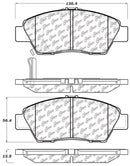 StopTech Performance 09-17 Honda Fit Front Brake Pads-2