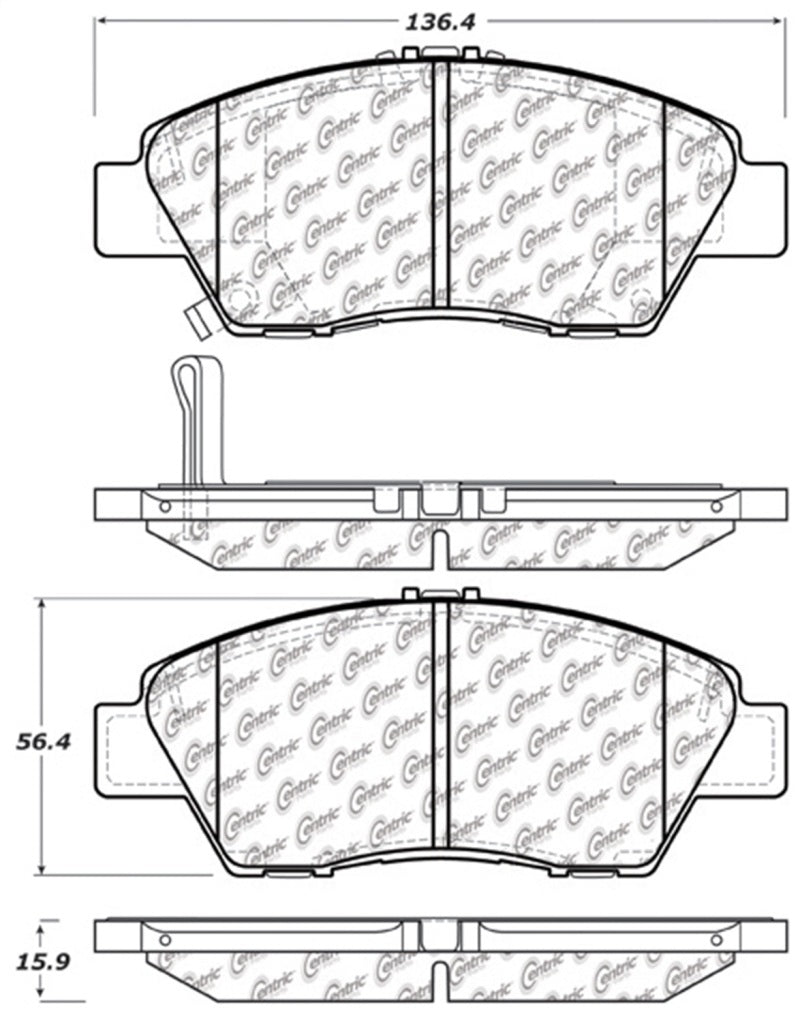 StopTech Performance 09-17 Honda Fit Front Brake Pads - 0