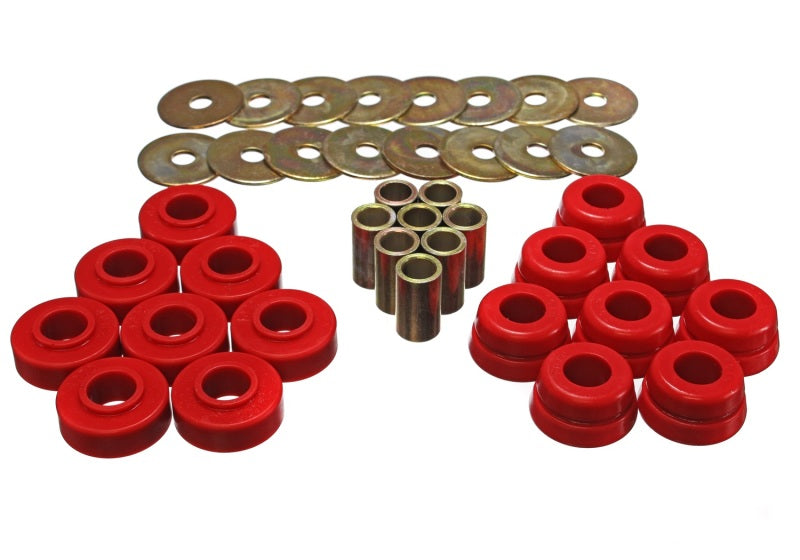 Energy Suspension Gm Body Mount Set W/Hardware - Red - 0