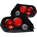 ANZO 2002-2003 Mitsubishi Lancer Taillights Black-3