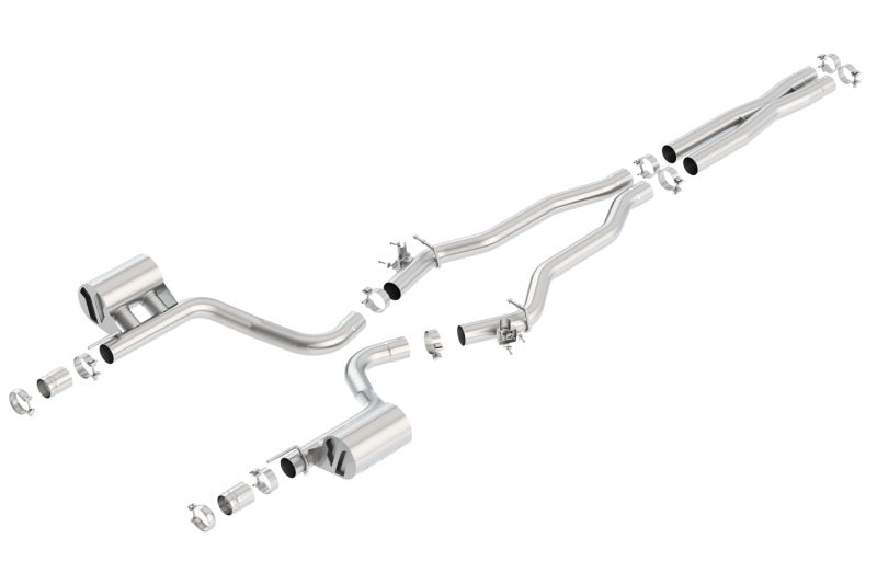 Borla 15-16 Dodge Charger Hellcat 6.2L V8 ATAK Catback Exhaust w/ Valves No Tips Factory Valance - 0