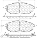 StopTech Performance 05-08 Legacy 2.5 GT Front Brake Pads-2