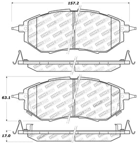 StopTech Performance 05-08 Legacy 2.5 GT Front Brake Pads - 0