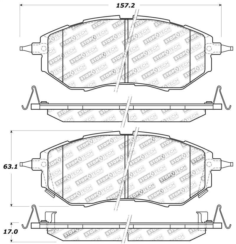 StopTech Performance 05-08 Legacy 2.5 GT Front Brake Pads - 0