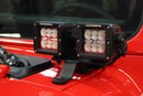 Go Rhino 18-20 Jeep Wrangler JL/JLU/Gladiator JT Light Mount - Two 3in Cubes-3