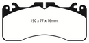 EBC 09+ Lexus LS460 4.6 Sport Redstuff Front Brake Pads-5