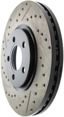 StopTech 03-09 Chrysler PTCruiser Tur / 03-05 Dodge Neon SRT-4 Front Right Slotted & Drilled Rotor-6