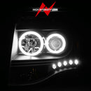 ANZO 2007-2014 Ford Expedition Projector Headlights w/ Halo Black-15