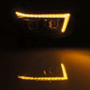 AlphaRex 10-13 Toyota 4Runner PRO-Series Projector Headlights Plank Style Black w/Seq Signal/DRL-8