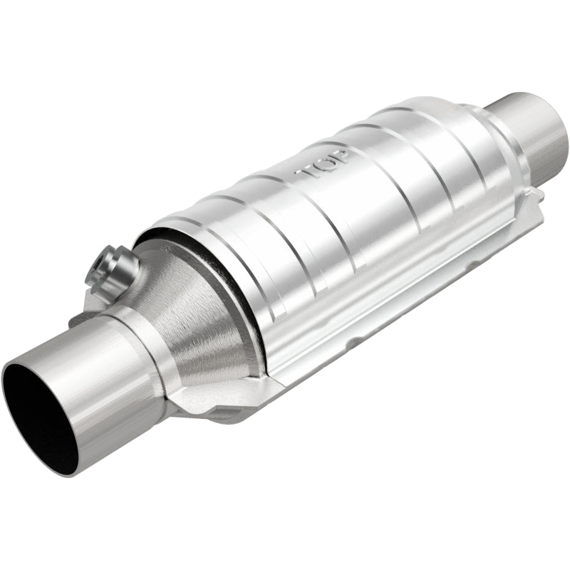 MagnaFlow Conv Univ 2.25in Inlet/Outlet Center/Center Round 11in Body L x 5.125in W x 15in Overall L - 0