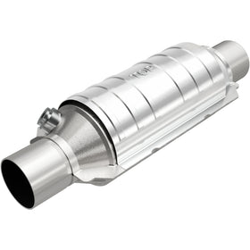 MagnaFlow Univ Cat Conv 2in Inlet/Outlet Ctr/Ctr Round 11in Body L x 5.125in W x 15in Overall L - 0