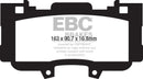 EBC 15+ Ford Mustang 2.3 Turbo Performance Pkg Yellowstuff Front Brake Pads-4