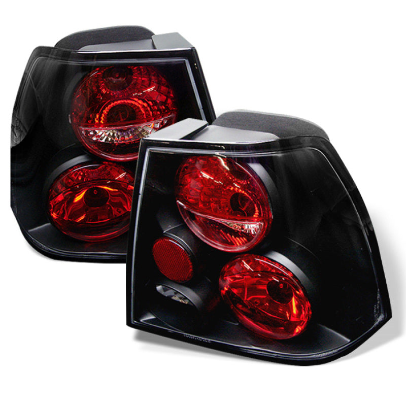 Spyder Volkswagen Jetta 99-04 Euro Style Tail Lights Black ALT-YD-VJ99-BK - 0