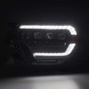 AlphaRex 12-15 Toyota Tacoma NOVA LED Proj Headlights Plank Alpha Blk w/Activ Light/Seq Signal/DRL-5